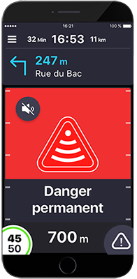 Alerte danger application Coyote