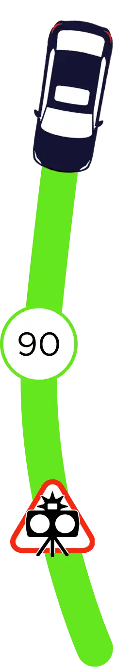 route Coyote limitation vitesse