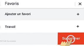 SUPPRIMER UN FAVORI