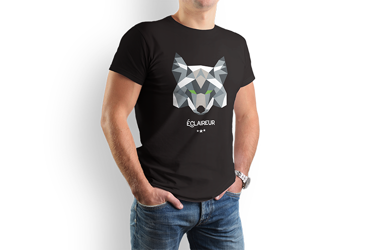 T-shirt origami Coyote